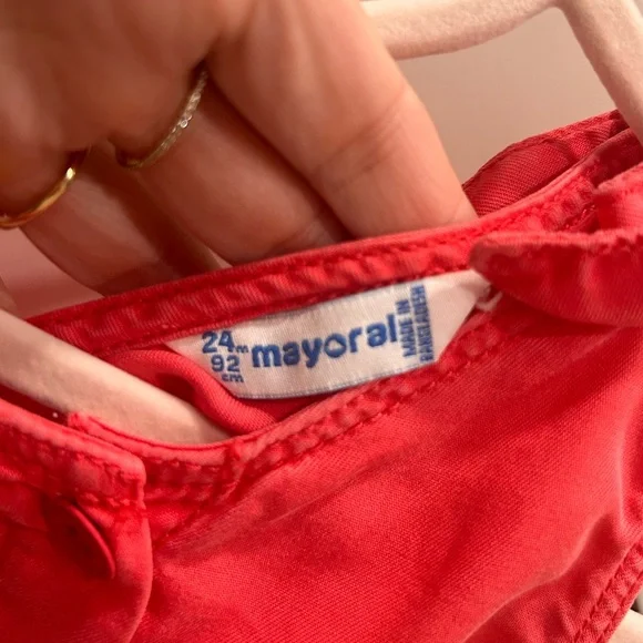 NWOT MAYORAL CORAL BABY ROMPER SIZE 24M